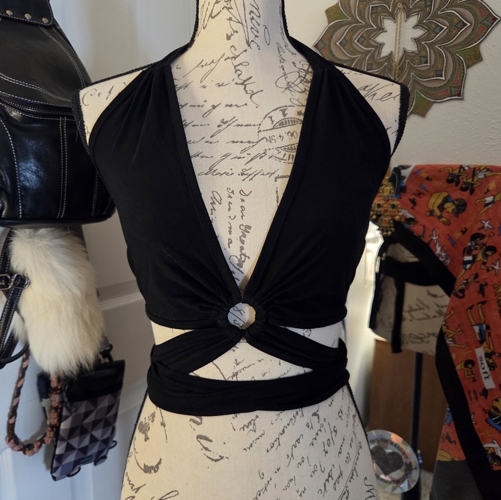 Tribal Wrap Crop Top